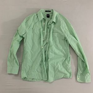 Green Striped GAP Shirt Size M